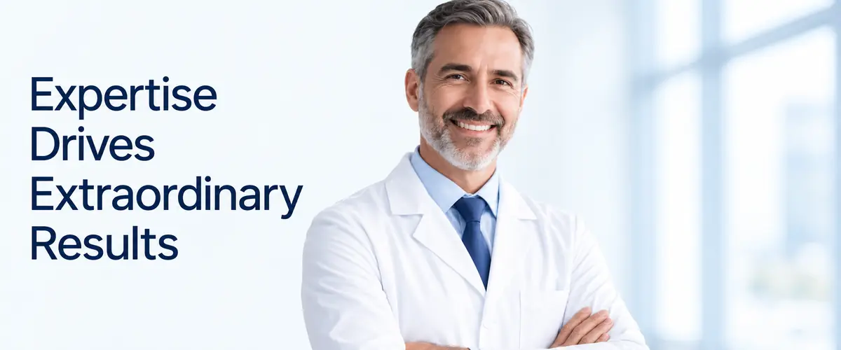 Experienced plastic surgeon representing expert medical marketing strategy