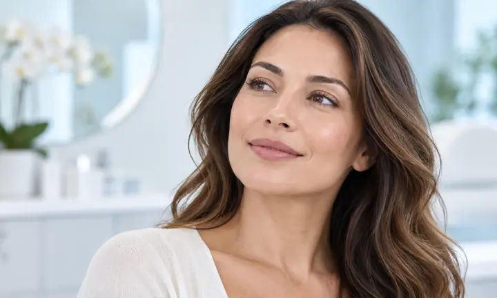 Woman representing non-surgical aesthetic and skin rejuvenation treatments